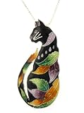 Time To Leave Cat Pendant & Pin w/ Necklace by Zarah