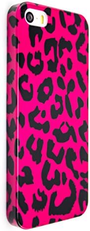iPhone 5 Case, GISMO [Slim] [Exact Fit] [Colorful Designs] iPhone 5 / 5S Case Slim **NEW** [Minimalist Series] [Thin Fit] Premium UV Coated for Color Protection and Excellent Grip [Glossy Finish] [Best iPhone Case] - Pink and Black Leopard