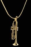 Trumpet Necklace - Gold - B001JSV3QW