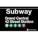Grand Central Metal Subway Sign