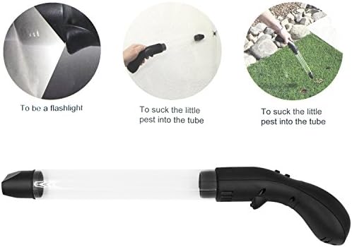 Bug Catcher Vacuum Insect Trap and Spider Catcher with LED Back Flashlight(battery Include)