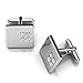 TK Beauty Glimmering Diamond Color Cufflinks For Men Made With Swarovski Crystals