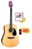 Jasmine by Takamine S35 Dreadnought Acoustic Guitar Pack with Strings, String Winder, Polish, and Polishing Cloth
