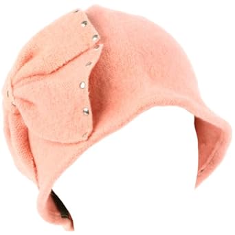 Wool Winter Cloche Crushable Foldable Bucket Big Large Ribbon Bow Church Hat Pink