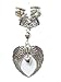 Huan Xun Wings Heart Charms Diy Jewelry Scarf Accessory Bails Tube Pendant Silver Color