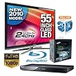 Samsung UN55C7000 3D LED TV, BDC6900 3D Blu-ray Player & SSGP2100T 3D StarterKit