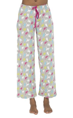 Dollhouse Womens Cotton Cute Print Pajama Bottoms