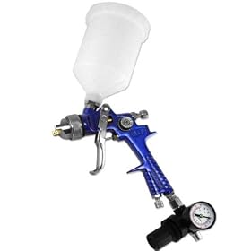 HVLP Air Spray Paint Gun w/ Gauge Regulator Compressor