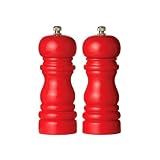 Premier Housewares 14.2 cm Salt and Pepper Mill Set, Hi Gloss Red