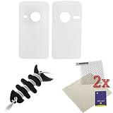 GTMax 4pcs kits: Clear/White Silicone Skin Rubber Soft Case + 2x Clear LCD  ....