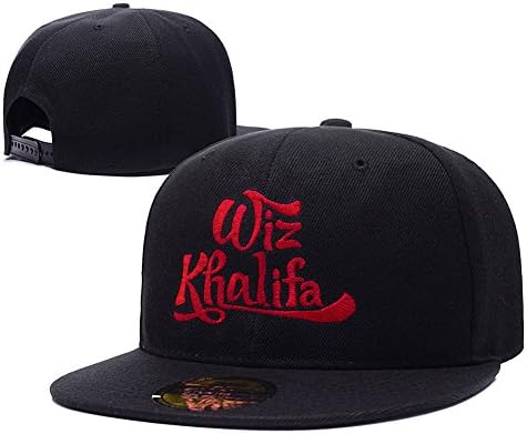 Wiz Khalifa Logo Adjustable Snapback Embroidery Hats Caps- Black/Red