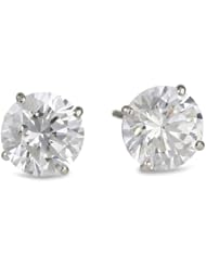 10k Gold Swarovski Zirconia Studs (2 cttw)