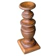 Handmade Elegant Wooden Candleholder With Natural Finish