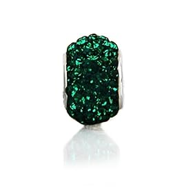 Bling Jewelry .925 Sterling Swarovski Crystal Forest Green Bead Pandora Chamilia Comaptible: Jewelry