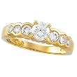 14K Yellow Gold Diamond Five-Stone Engagement Ring - 1.00 Ct.