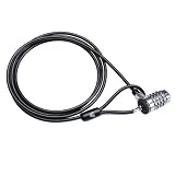 V7 1.5M Cable Lock Combo - Black