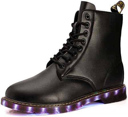 YACASU Men & Women Combat Boots Light Up Shoes USB Charging LED shoes