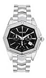 Versace Black Chronograph Dial Watch with Stainless Steel Bracelet