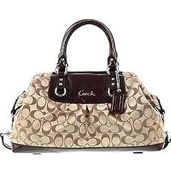Coach Signature Large Ashley Sabrina Business Satchel Duffle 15440 Khaki Mahogany