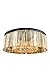 Elegant Lighting 1208F43MB-GT/RC Sydney Collection Flush Mount Light Fixture D:43.5" H:13.5" Mocha Brown Finish (Royal Cut Golden Teak Crystals)