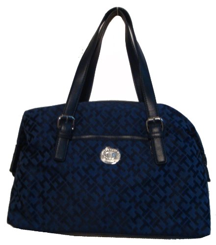 Women's Tommy Hilfiger Satchel Style Handbag Blue/Navy Alpaca color