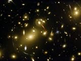 Cluster of Galaxies, Abell 2218, in Constellation Draco from Hubble Space Telescope Photographic Poster Print by Andrew Fruchter, 24x32