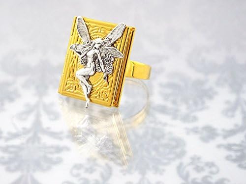 Book Locket Fairy Ring - Gold & Silver Plated