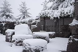 A Snowy Day at the FDR Memorial, Washington Photograph - Beautiful 16x20-inch Photographic Print by Carol M. Highsmith