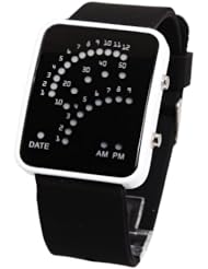 HACBIWA 2013 Cool Fashion Women Men LED Show Leatheroid Watches Big Dial watches