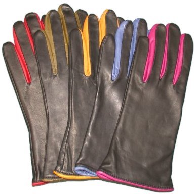 Womens Harlequin Leather Gloves By Grandoe Gloves (Many colors)