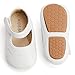 Bear Mall Baby Girl Shoes Soft Sole Toddler Ballet Flats Baby Walking Shoes (12.5 cm(9-12Months), White)