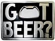 "Got Beer?" Metal Bottle Opener Belt Buckle