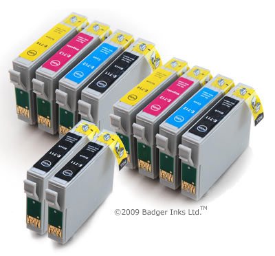 2 x T0715 plus T0711 x 2 - 10 COMPATIBLE Ink 