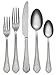 Farberware 45-Piece Pepper Mirror/Hammered Flatware Silverware Set, Stainless Steel, Service for 8, Includes Forks/Spoons/Knives