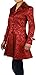 (XS, SM, MD, LG, XL, XXL, 18, 20, 22, 24, 26 or 28) Foggy Night in Paris - Red Victorian Gothic Corset Ruffle Jacquard Jacket