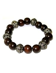 Sterling Silver 1.8ct Diamond Beads Cord Bracelet Handmade Jewelry