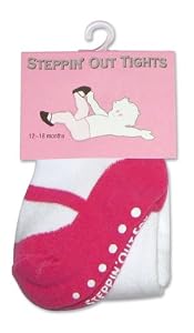Fuchsia Mary Jane Tights - 6-12 mos - Anti-Slip Soles - Baby Emporio