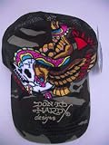 ED HARDY CHRSITIAN AUDIGIER PLATINUM CAMO NEW YORK CITY TRUCKER HAT CAP NWT