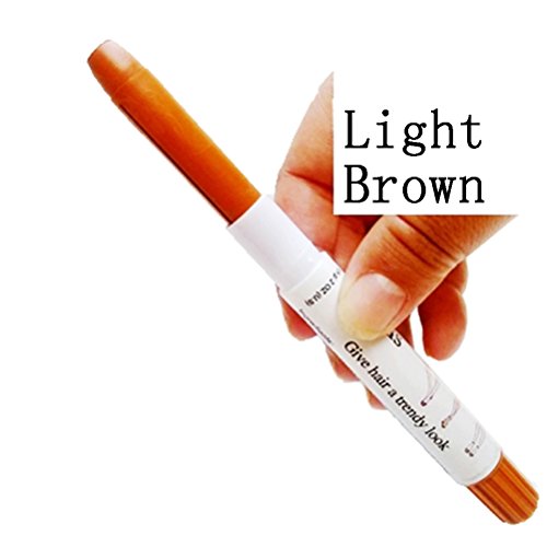 AWEN joyous Instantaneity Hair Chalk Pens Temporary Salon Hair Color Dye Touch-up (Light Brown)