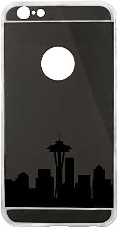 Halcyon T.'s iPhone 6 Mirror Case: Seattle Skyline Reflective Series (Black)