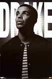 Drake, Rapper, Black and White, Music Poster Print - 22x34 Music Poster Print, 22x34