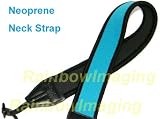 RainbowImaging Anti-Slip Elastic Neoprene Neck Strap for Canon, Nikon, Fuji, Olympus, Panasonic, Pentax, Sony cameras Blue