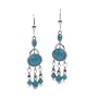 Sterling Silver Kingman Turquoise Blue Chandelier Earrings