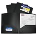 C-Line Two-Pocket Heavyweight Poly Portfolio, For Letter Size Papers, Includes Business Card Slot, 1 Display Case of 25 Portfolios, Black (33951)