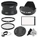 Essential Accessory Kit for PANASONIC Lumix DMC-LX5 - Includes: 52MM Aluminum Lens Adapter Tube + Tulip Flower Lens Hood + UV and CPL Filters + LX5 Glass LCD Screen Protector + Center Pinch Lens Cap + Lens Cap Keeper Holder + 2 Premium Goja Microfiber Cleaning Cloths