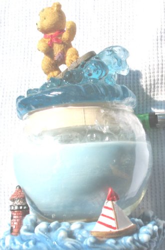 Surfing Bear Candle Topper with Candle
