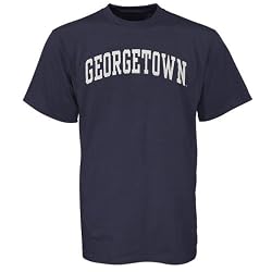 NCAA Georgetown Hoyas Navy Blue Vertical Arch T-shirt