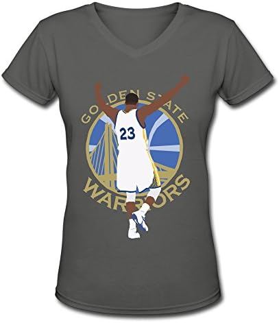 GSTON Draymond Green Warriors Cotton V-Neck T Shirt For Womens DeepHeather XL