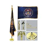 Utah 4ft x 6ft Flag telescoping Flagpole Base and Tassel