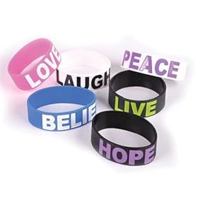  Wide Silicone Bracelets - 12 per unit